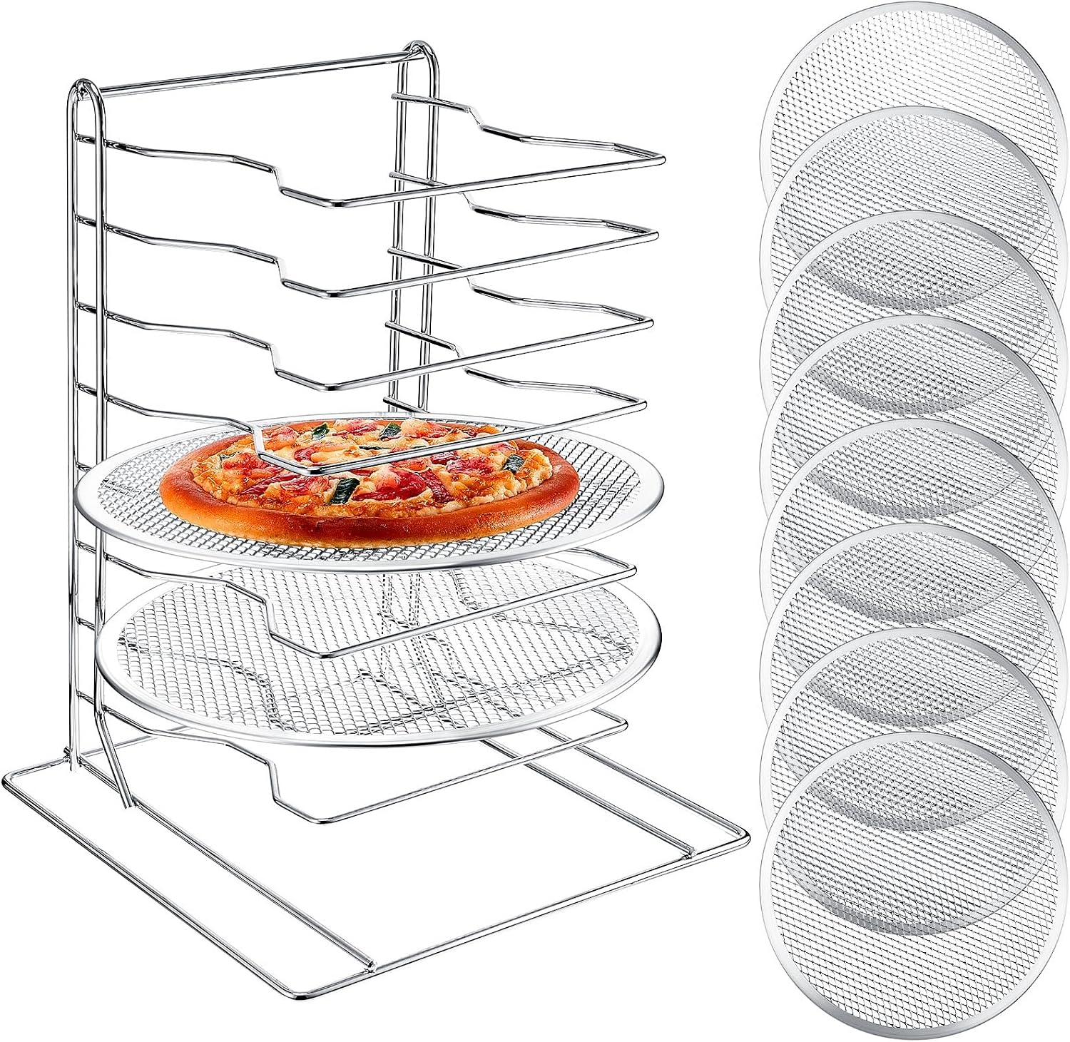 Kitchen And Baking Equipment - Pizza Rack 8 Tiered Stand With