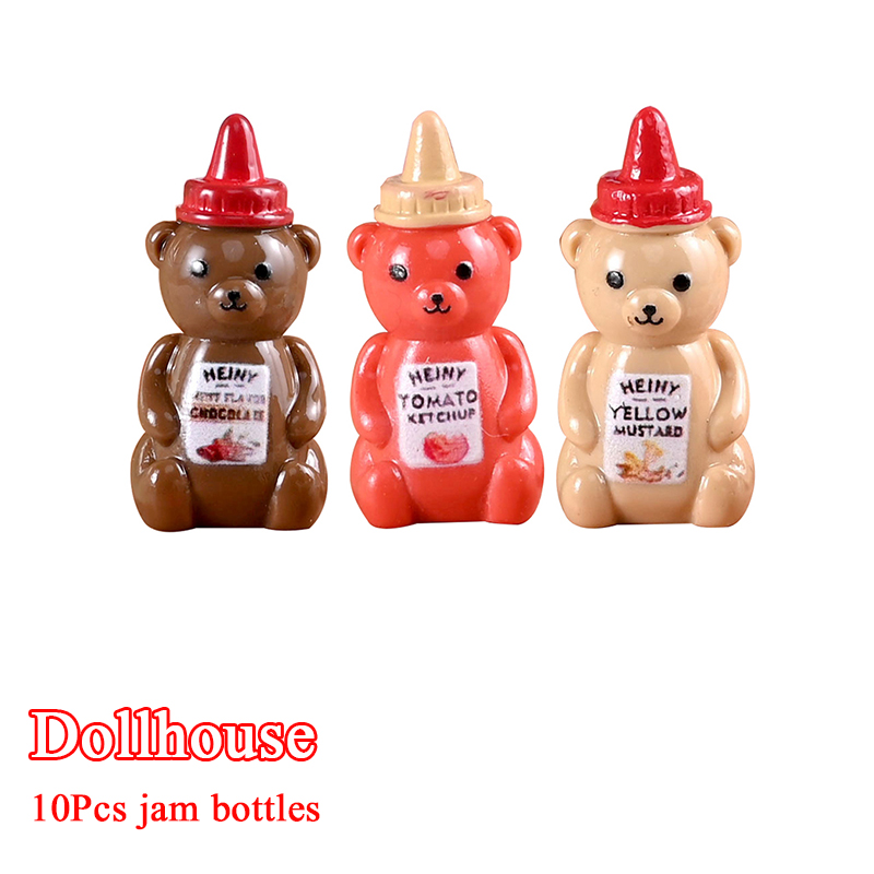 Kitchen Baking Storage - 10Pcs 1/12 Dollhouse Simulated Little Bear