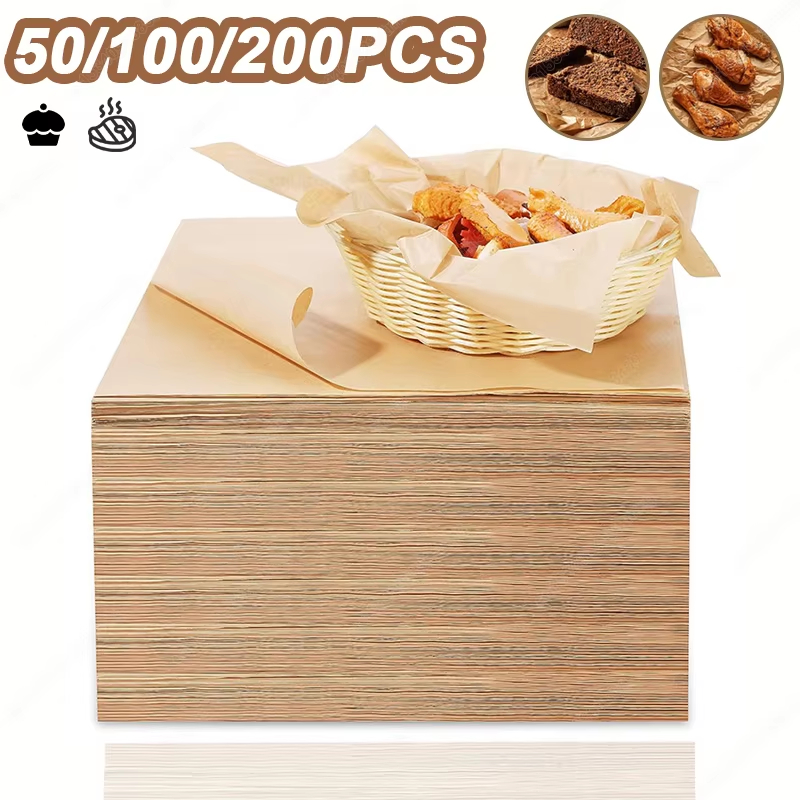 Kitchen Bakery - 50/100/200PCS Baking Paper Parchment Baking Sheet