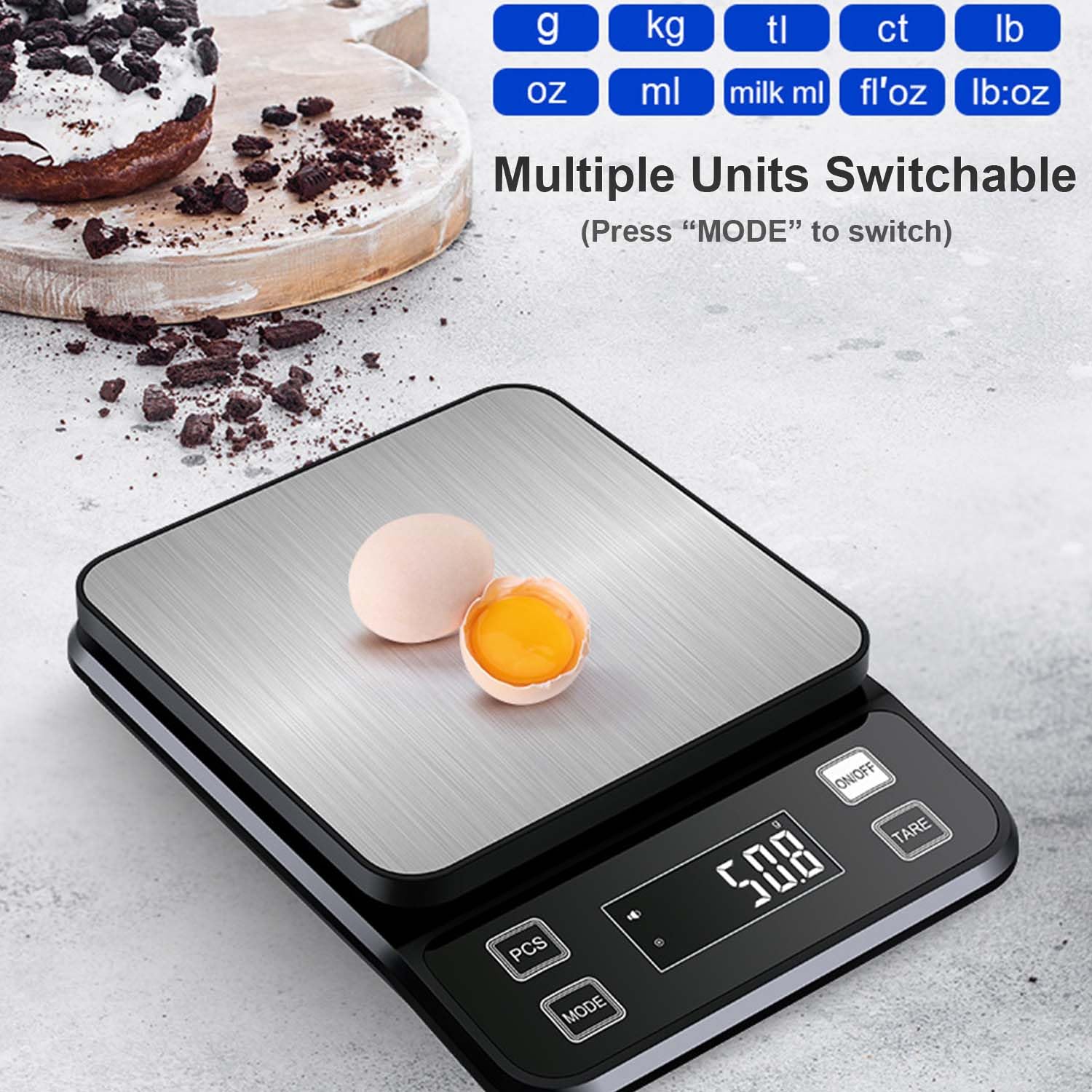 Kitchen Scale Precise - 2026 New Waterproof Digital Kitchen Scale