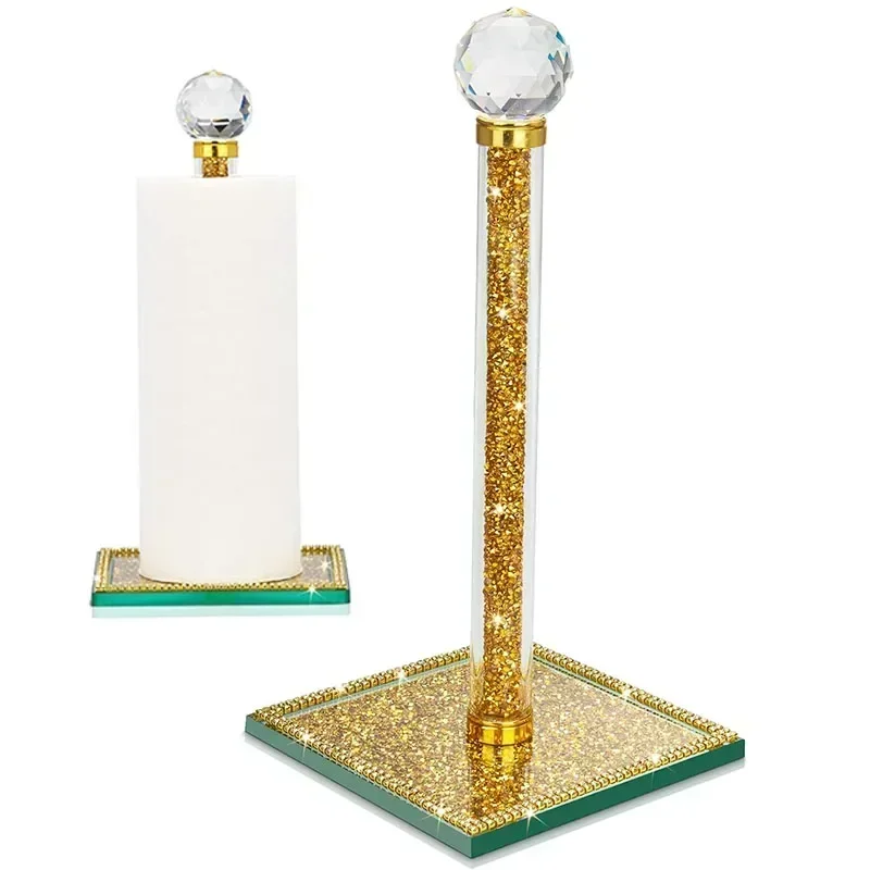 Kitchen Baking Paper Holder - Crystal Paper Towel Holder Stand Countertop