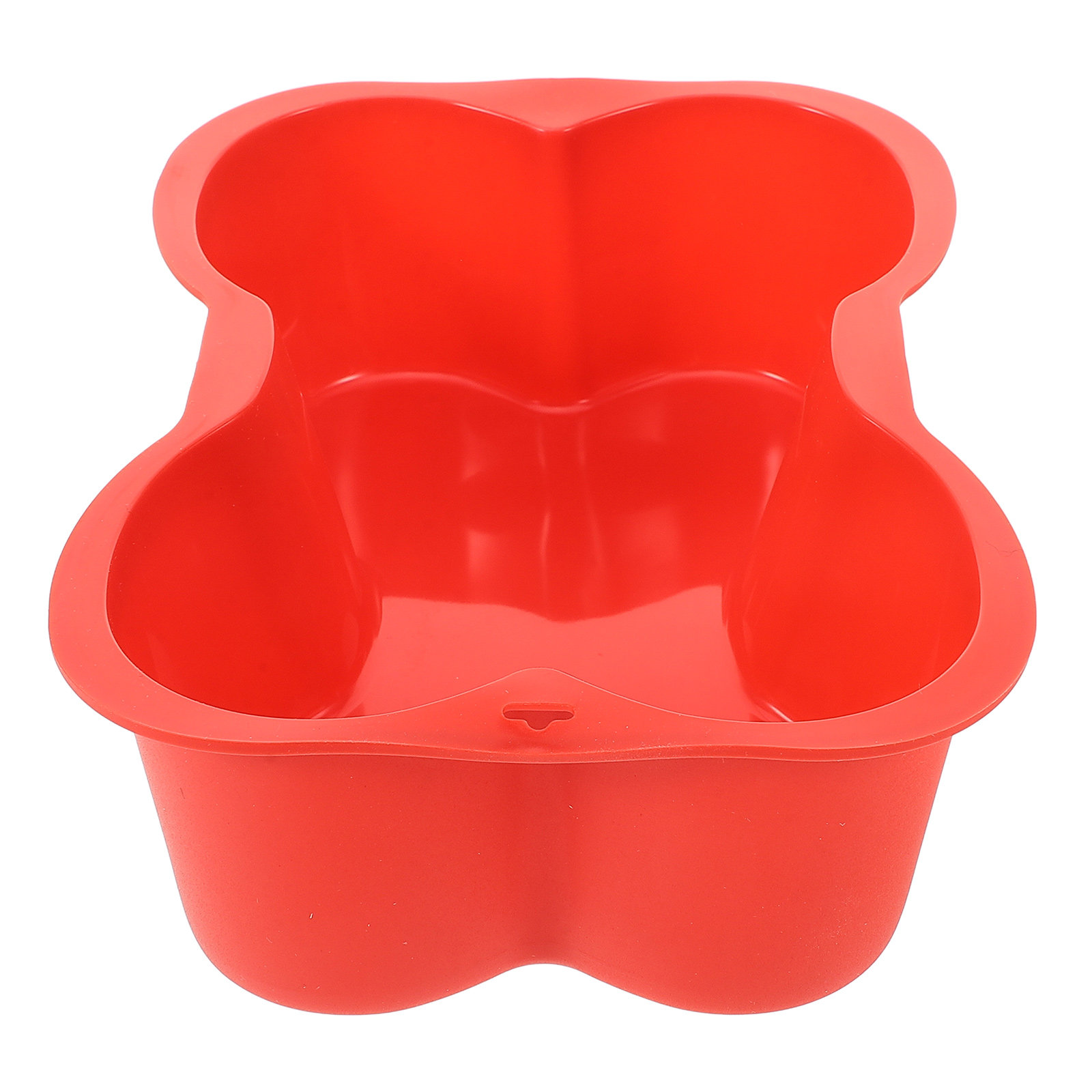 Kitchen Baking Equipment - Flexible Red Bone Shaped Silicone Pan