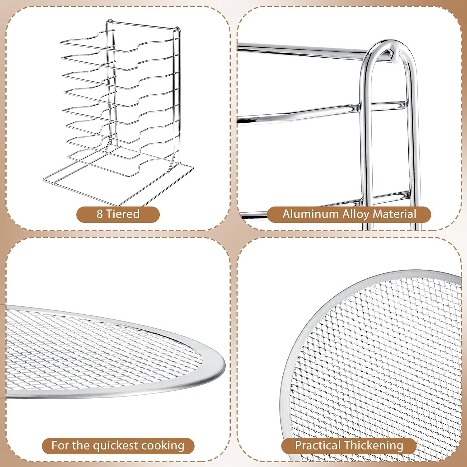 Pizza Rack 8 Tiered Stand With - Kitchen And Baking Equipment ulasan dan harga