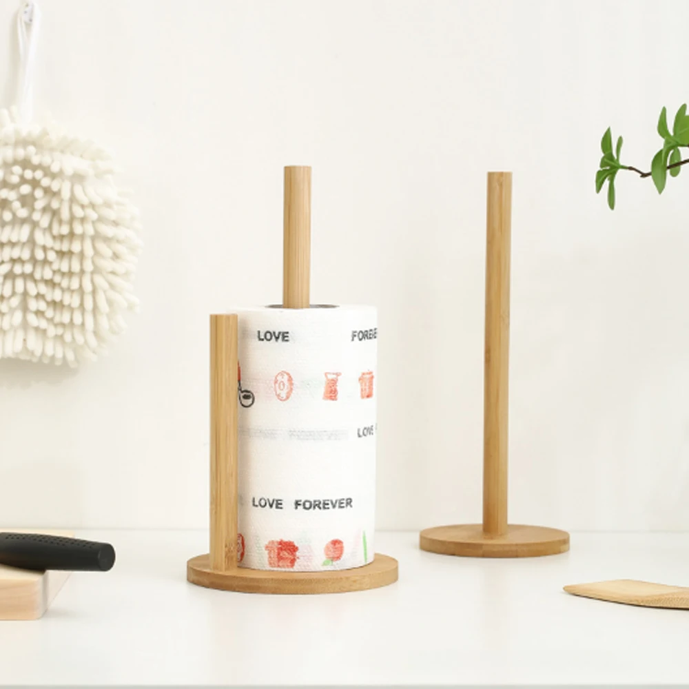 1PC Bamboo Paper Towel Holder  - Kitchen Baking Paper Holder ulasan dan harga