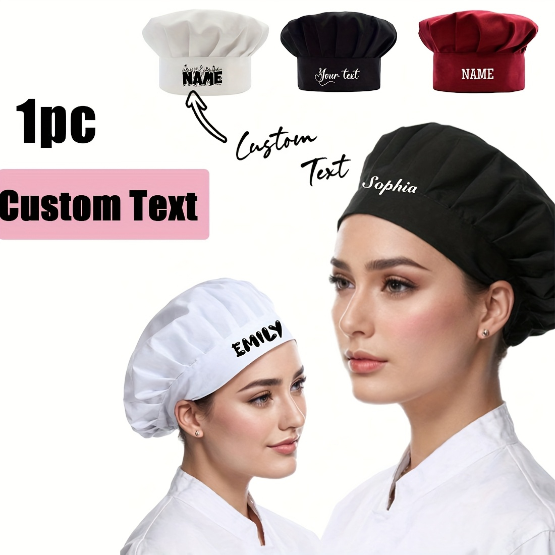 Custom Name Chef Hat, Dust Hat - Kitchen Bakery ulasan dan harga