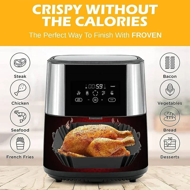 1PC Silicone Air Fryer Basket, - Kitchen And Baking Equipment ulasan dan harga