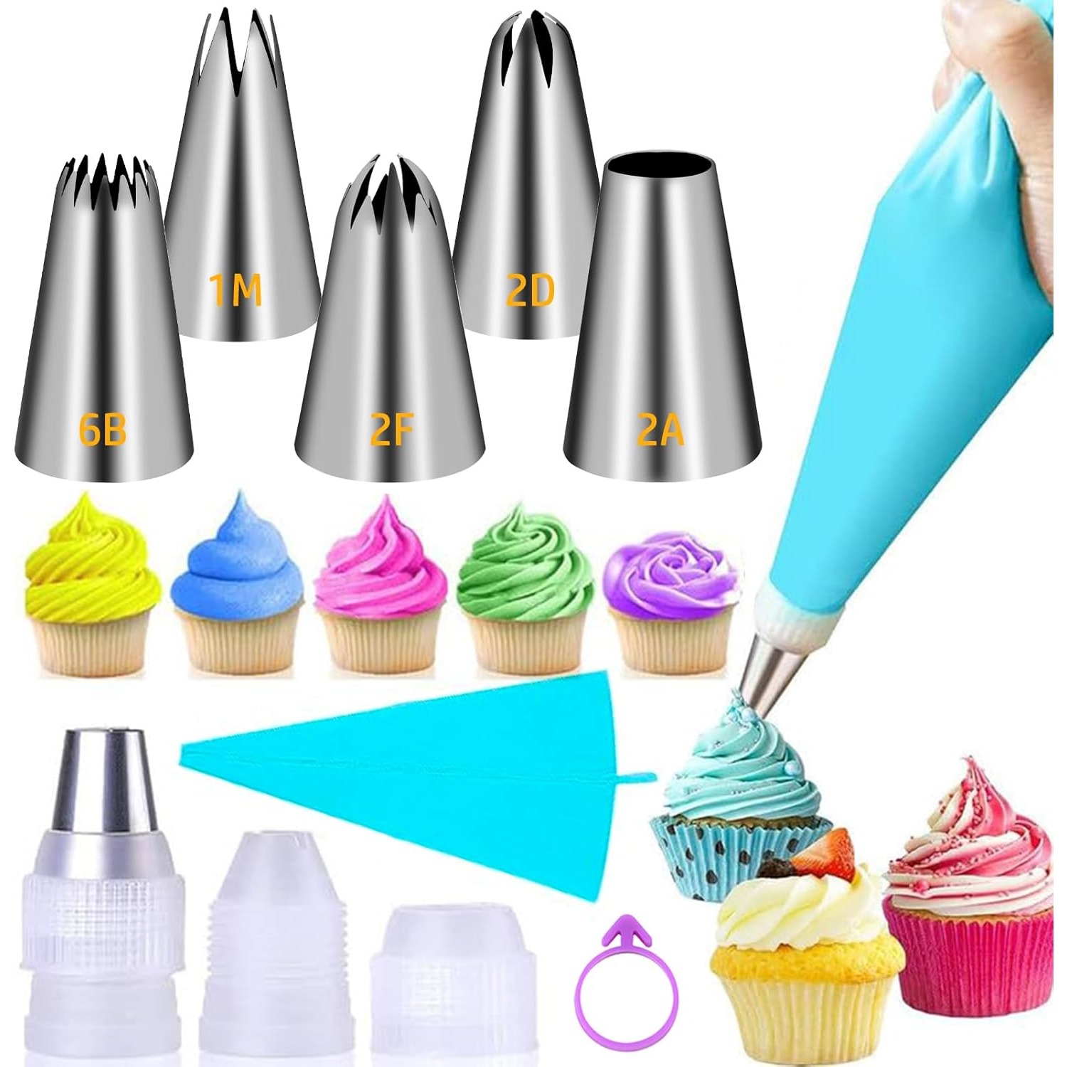 Large Piping Tips Set, Stainle - Kitchen And Baking Equipment ulasan dan harga