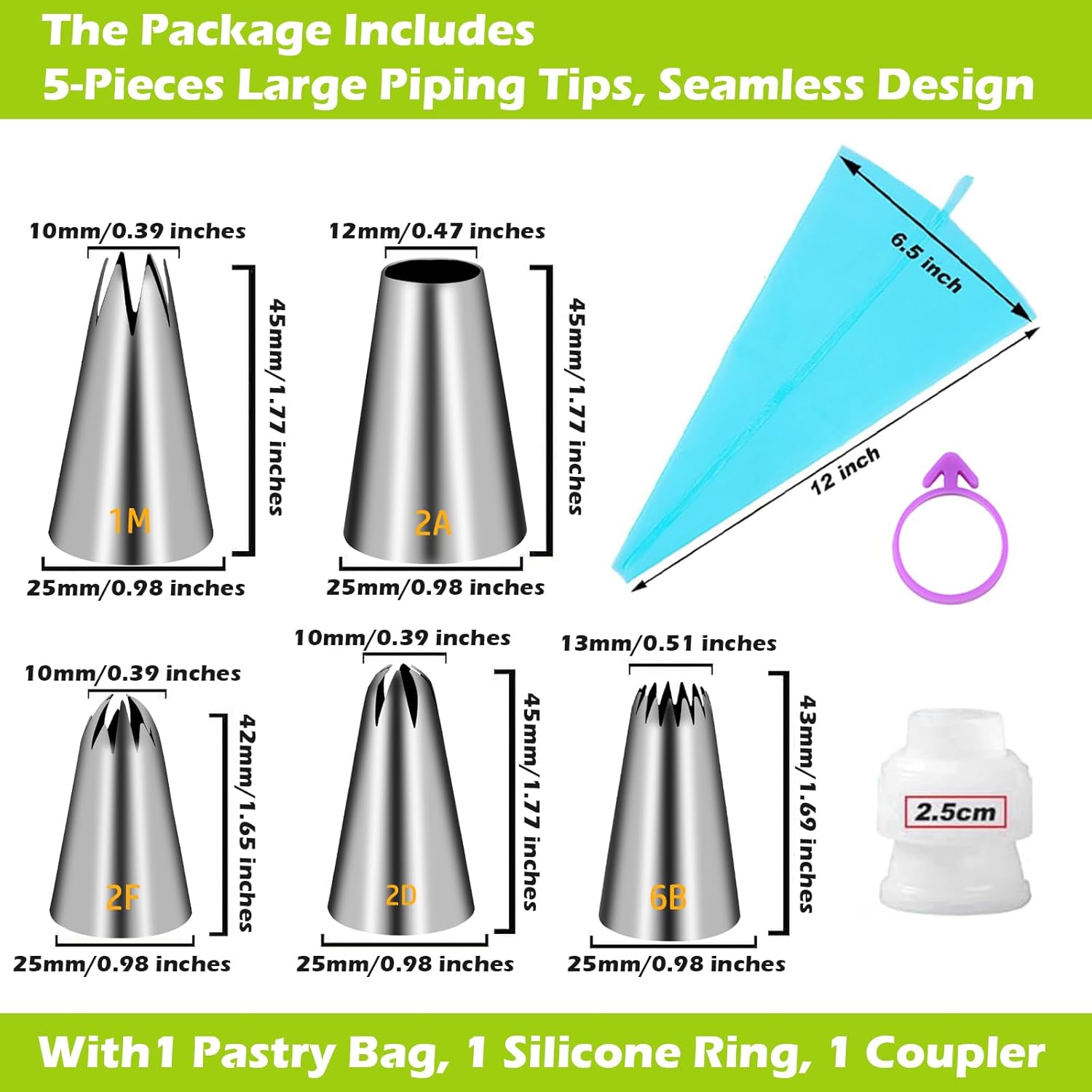 Large Piping Tips Set, Stainle - Kitchen And Baking Equipment ulasan dan harga