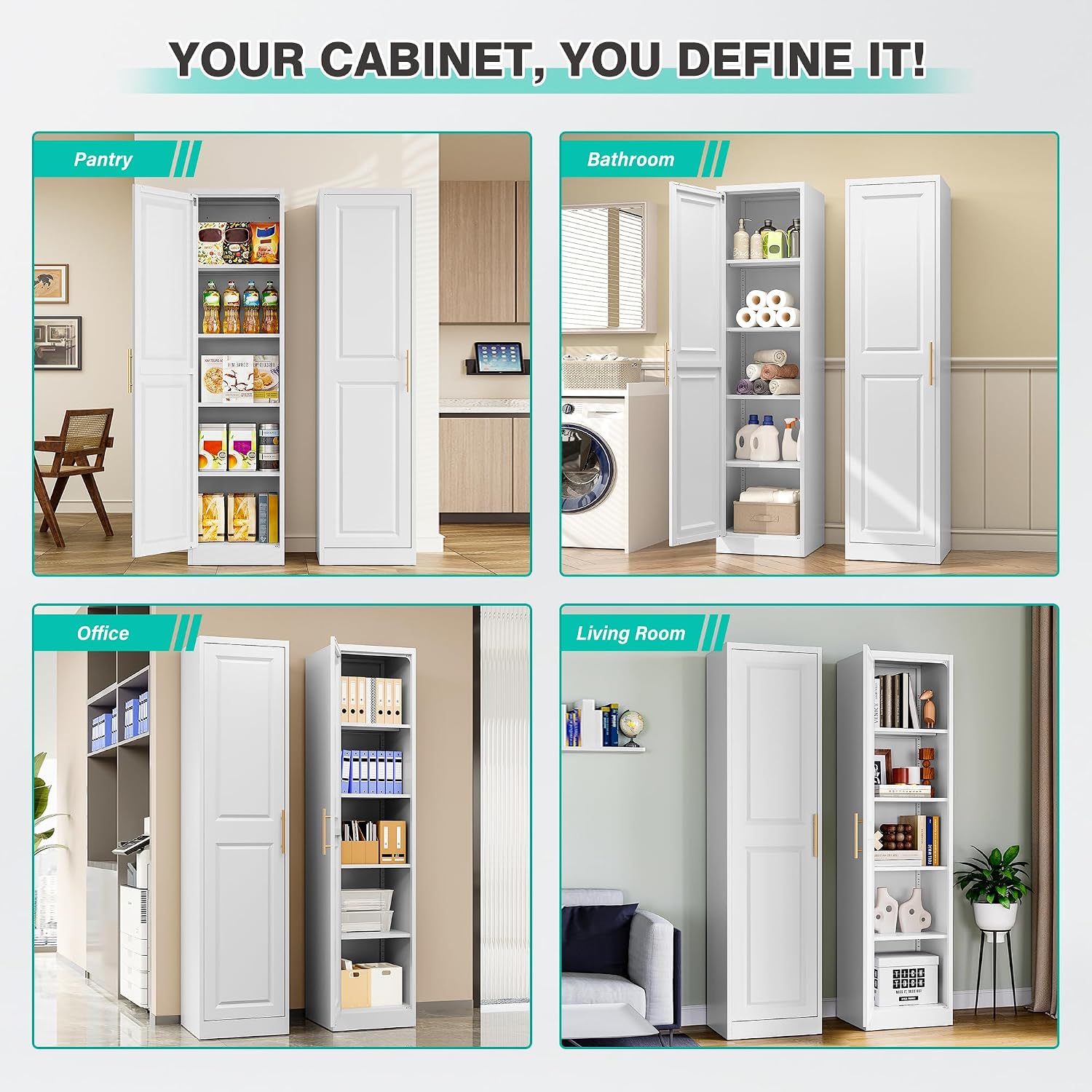 Tall Narrow Storage Cabinet Wi - Kitchen Baking Storage ulasan dan harga