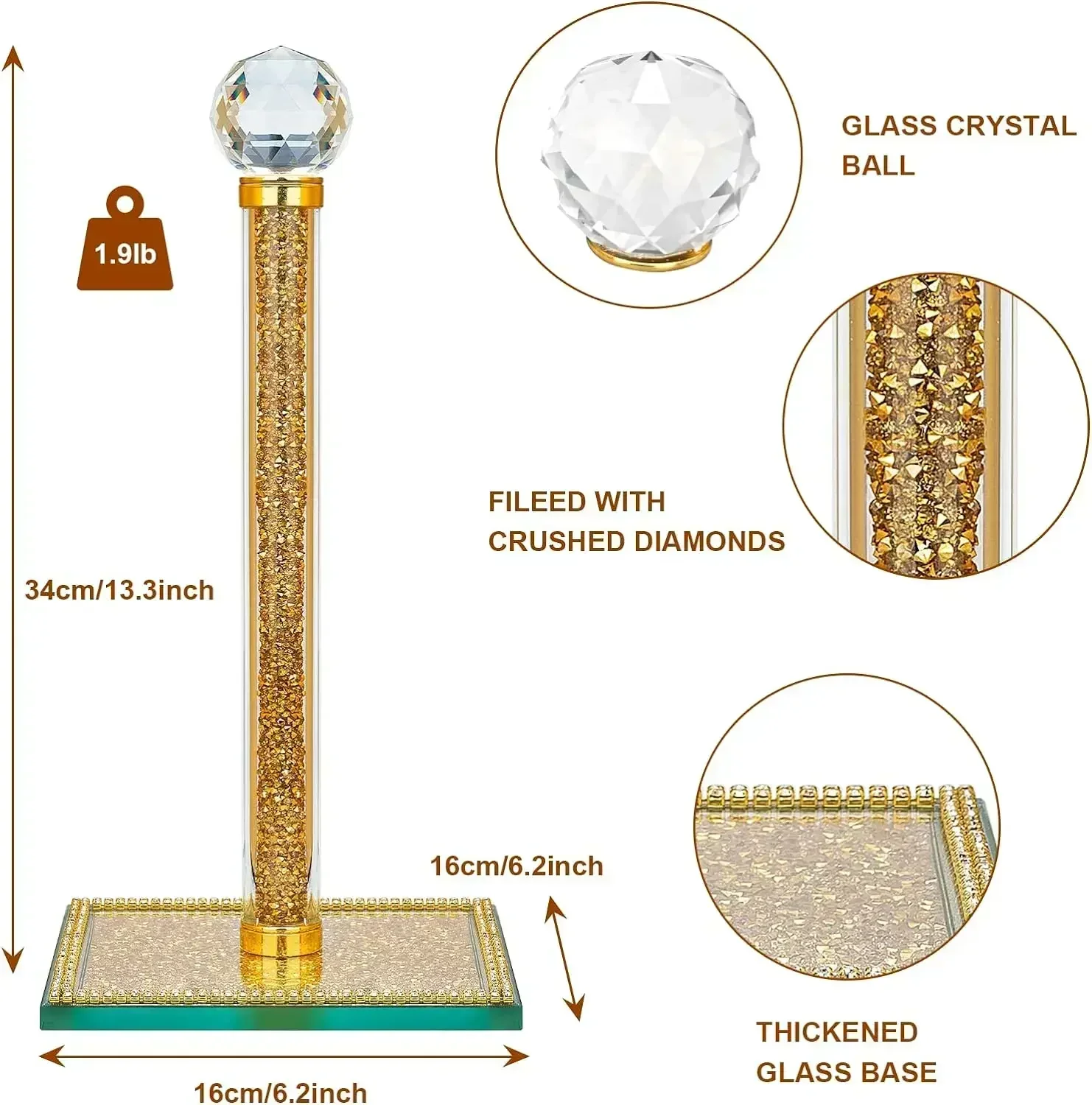 Crystal Paper Towel Holder Sta - Kitchen Baking Paper Holder ulasan dan harga