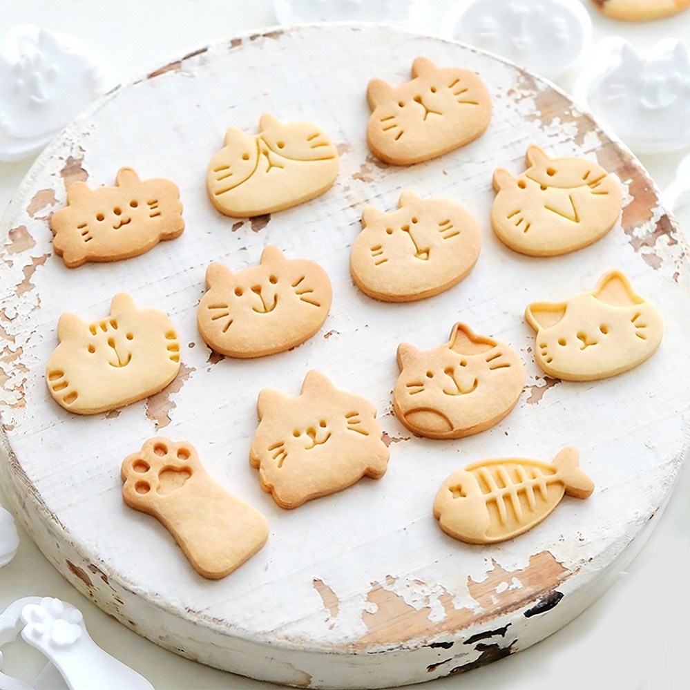 Cute Kitten DIY Stamp Cookie C - Kitchen Baking Storage ulasan dan harga