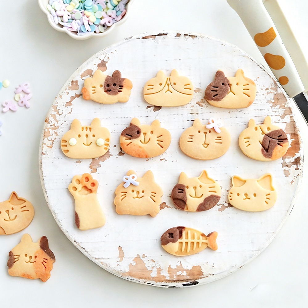 Cute Kitten DIY Stamp Cookie C - Kitchen Baking Storage ulasan dan harga