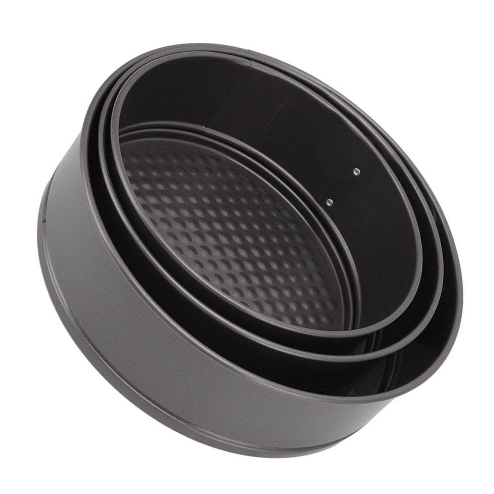 3pcs Carbon Steel Cake Pan Set - Springform Pan Set ulasan dan harga