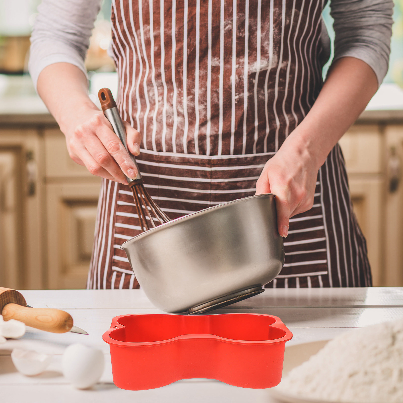 Flexible Red Bone Shaped Silic - Kitchen Baking Equipment ulasan dan harga