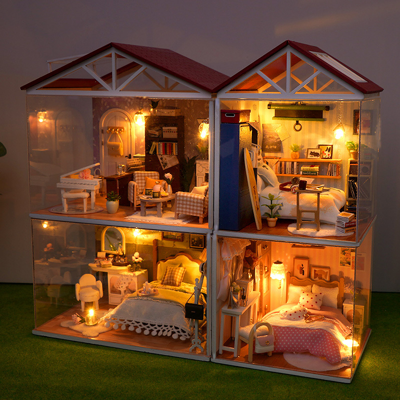 DIY Wooden Dollhouse Mini Bedr - Kitchen Bakery ulasan dan harga