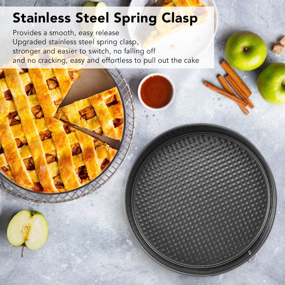 3pcs Carbon Steel Cake Pan Set - Springform Pan Set ulasan dan harga