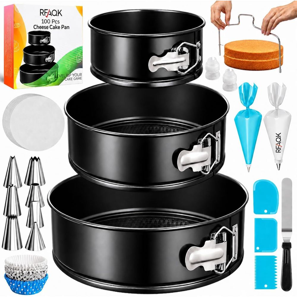 100pcs Cake Pan Set: 3-Piece N - Springform Pan Set ulasan dan harga