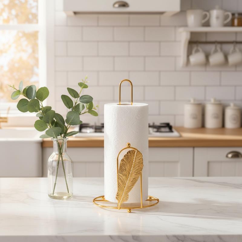 #@Retro Iron Tree Paper Towel  - Kitchen Baking Paper Holder ulasan dan harga