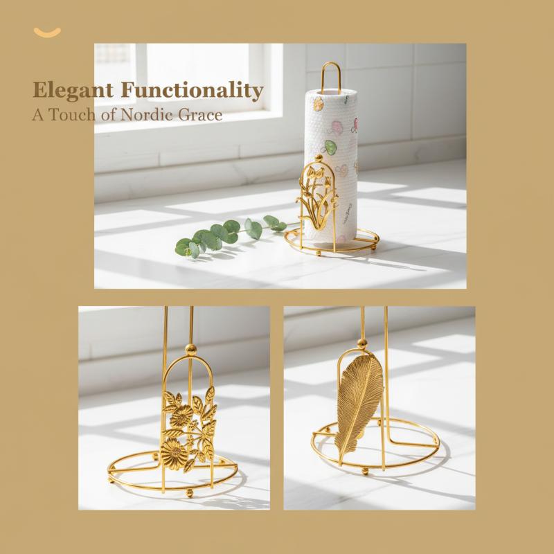 #@Retro Iron Tree Paper Towel  - Kitchen Baking Paper Holder ulasan dan harga