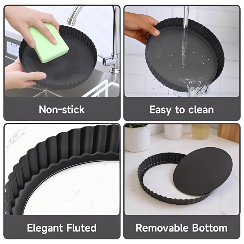 1pc Removable Bottom Fluted Ta - Kitchen And Baking Equipment ulasan dan harga
